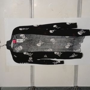 Torrid Cardigan Black Skull